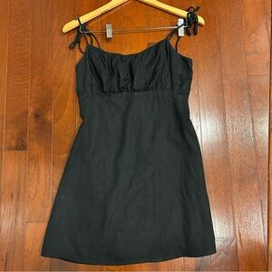 Urban outfitters linen blend mini dress size XS black